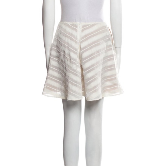 For Love and Lemons Small S Alessandra Striped White Mini Skirt - Picture 4 of 5